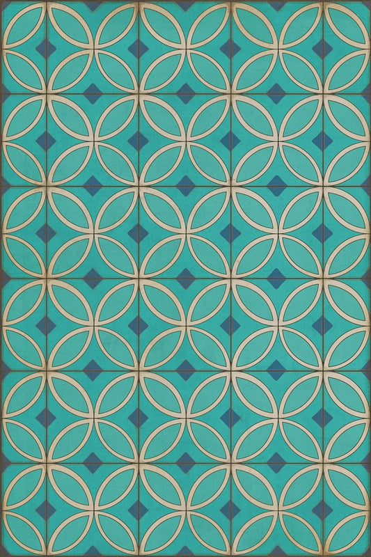 Vintage Vinyl Rug - Pattern 70 - Echoes From the Bells