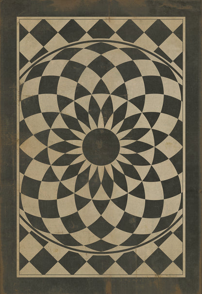 Vintage Vinyl Rug - Pattern 1 - We're all Mad Here
