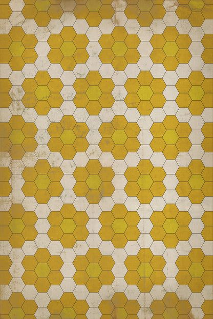 Vintage Vinyl Rug - Pattern 2 - The Bee's Knees