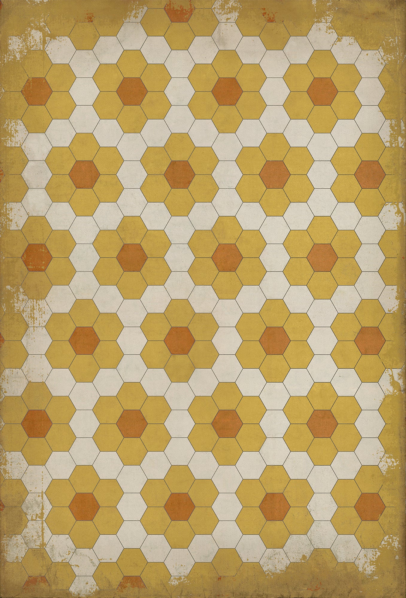 Vintage Vinyl Rug - Pattern 2 - Pushing up Daisies