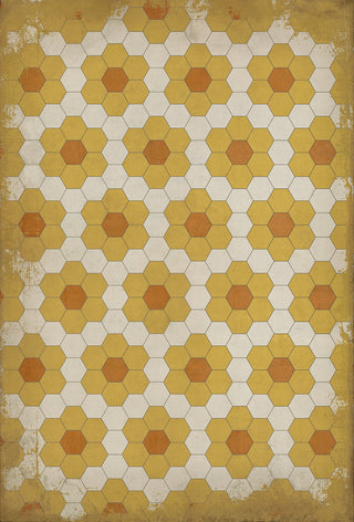 Vintage Vinyl Rug - Pattern 2 - Pushing up Daisies