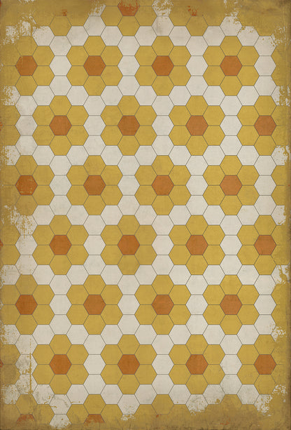 Vintage Vinyl Rug - Pattern 2 - Pushing up Daisies