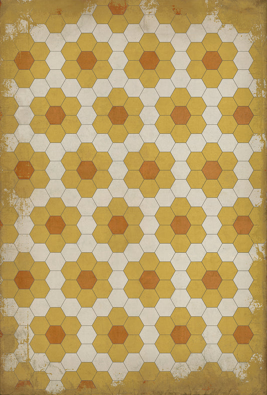 Vintage Vinyl Rug - Pattern 2 - Pushing up Daisies
