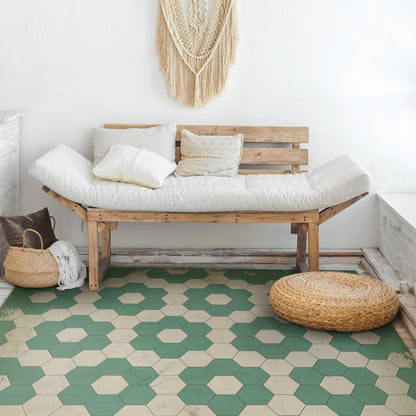 Vintage Vinyl Rug - Pattern 2 - Water Lilies