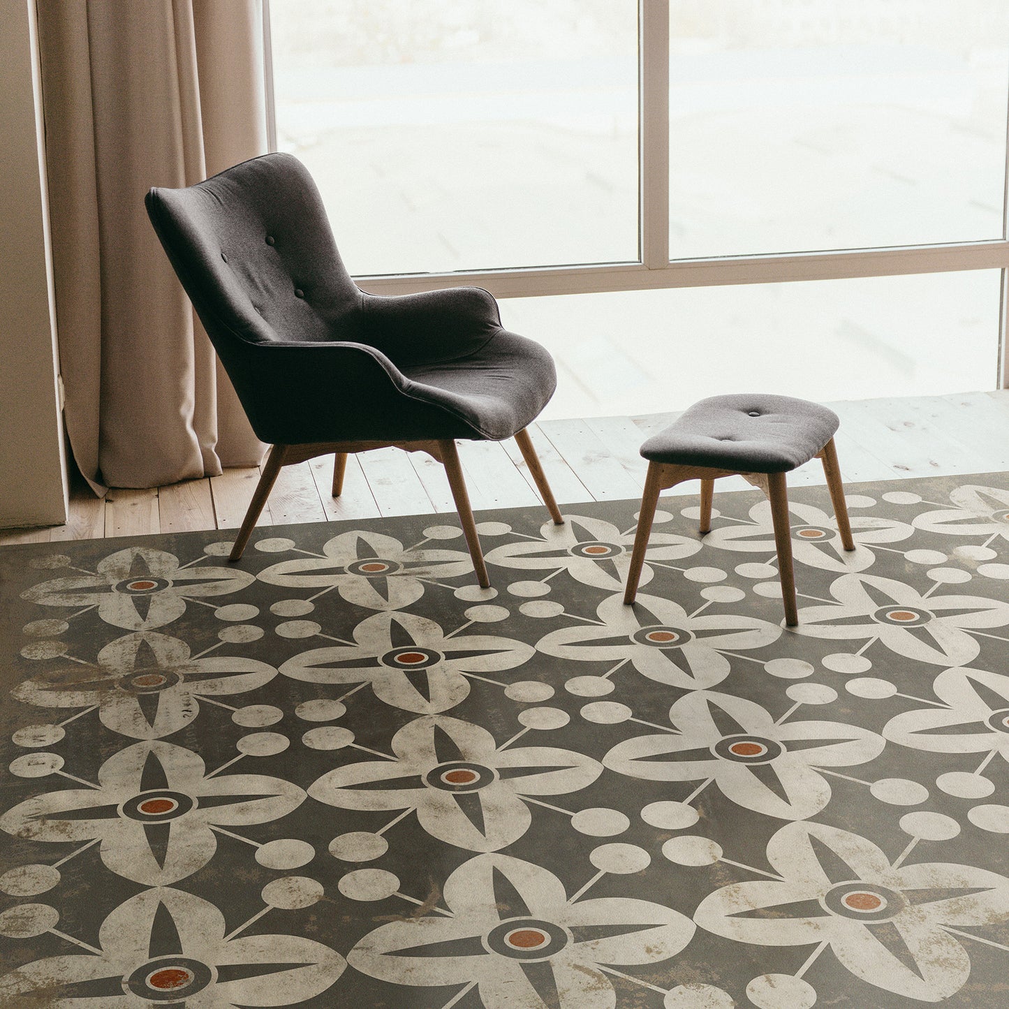 Vintage Vinyl Rug - Pattern 3 - Oz