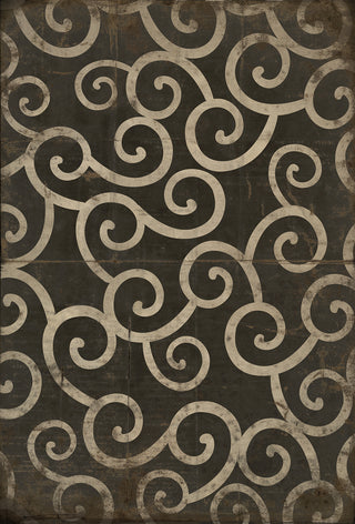 Vintage Vinyl Rug - Pattern 4 - It was a Dark and Stormy Night