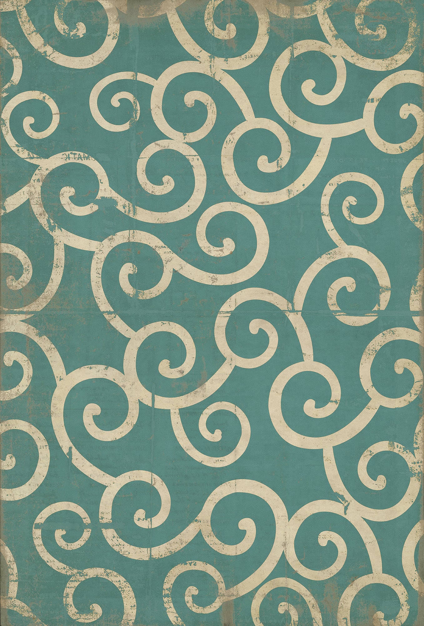 Vintage Vinyl Rug - Pattern 4 - 20,000 Leagues