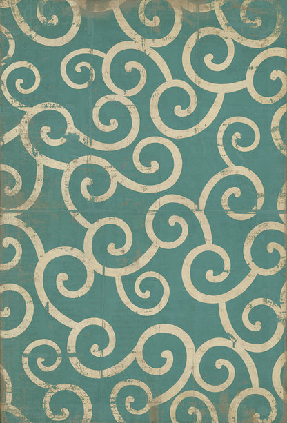 Vintage Vinyl Rug - Pattern 4 - 20,000 Leagues