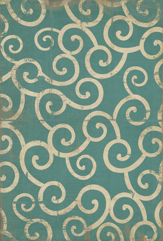 Vintage Vinyl Rug - Pattern 4 - 20,000 Leagues
