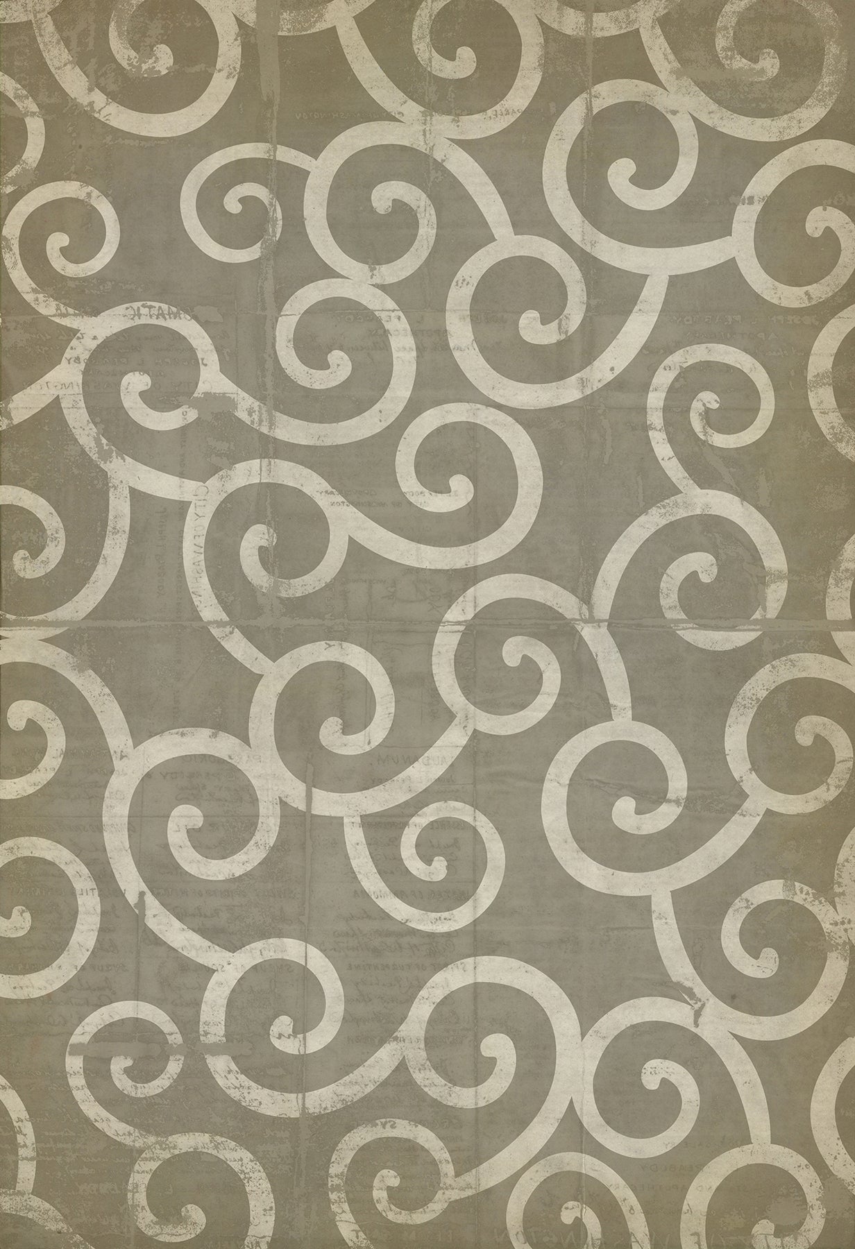 Vintage Vinyl Rug - Pattern 4 - Moby Dick