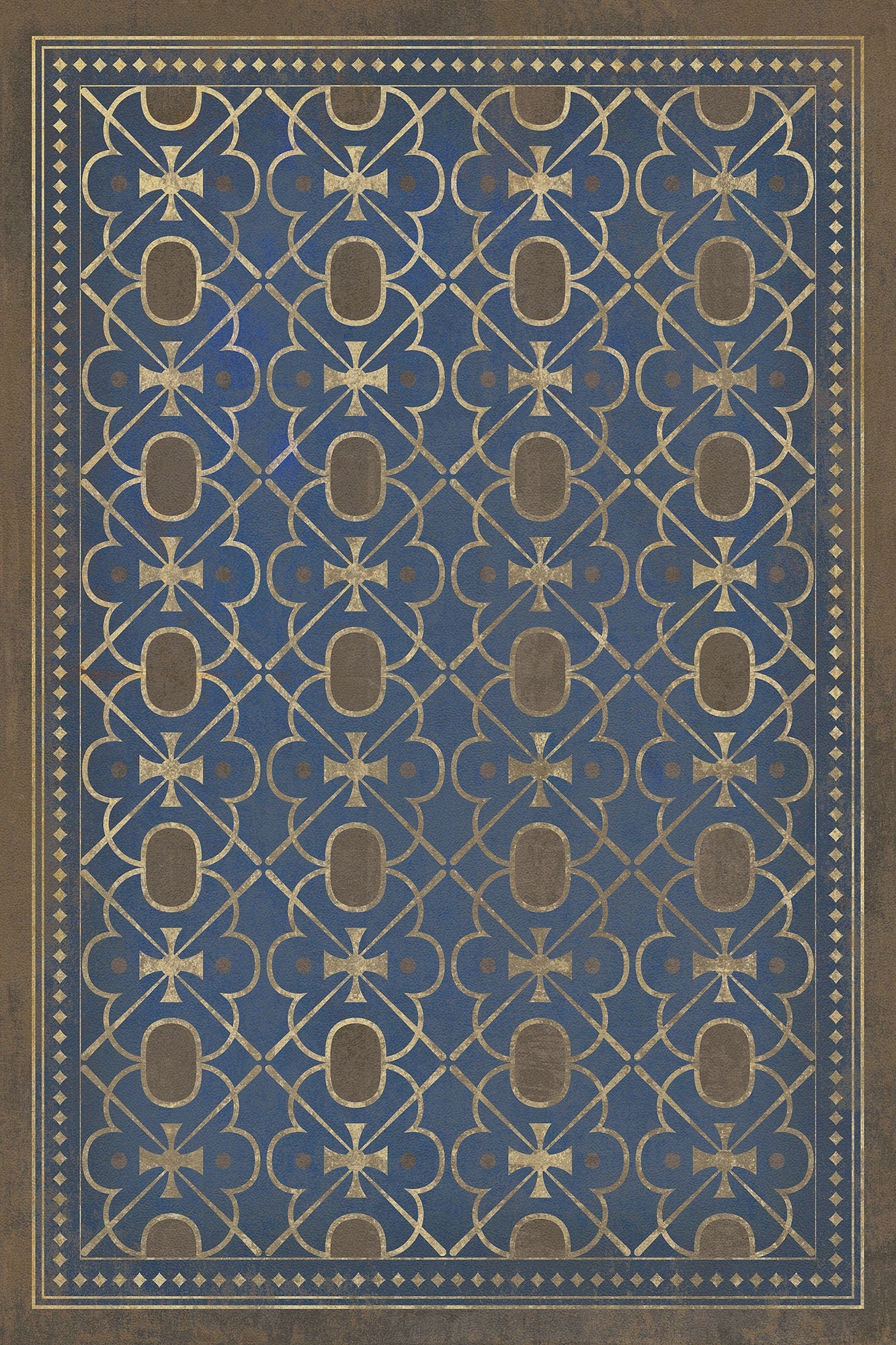 Vintage Vinyl Rug - Pattern 5 - Inspector Lestrade
