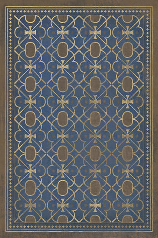 Vintage Vinyl Rug - Pattern 5 - Inspector Lestrade