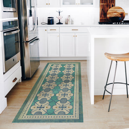 Vintage Vinyl Rug - Pattern 5 - Mrs Hudson