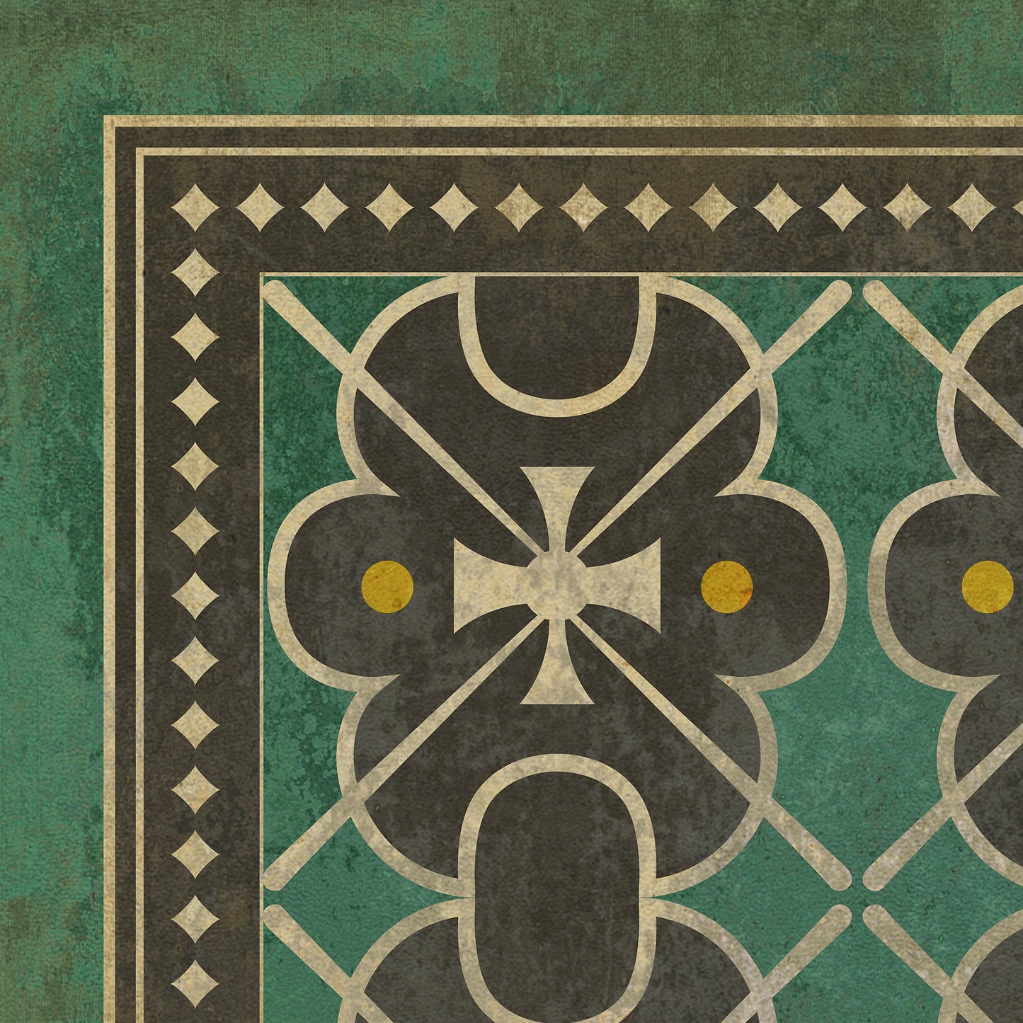 Vintage Vinyl Rug - Pattern 5 - Jeeves