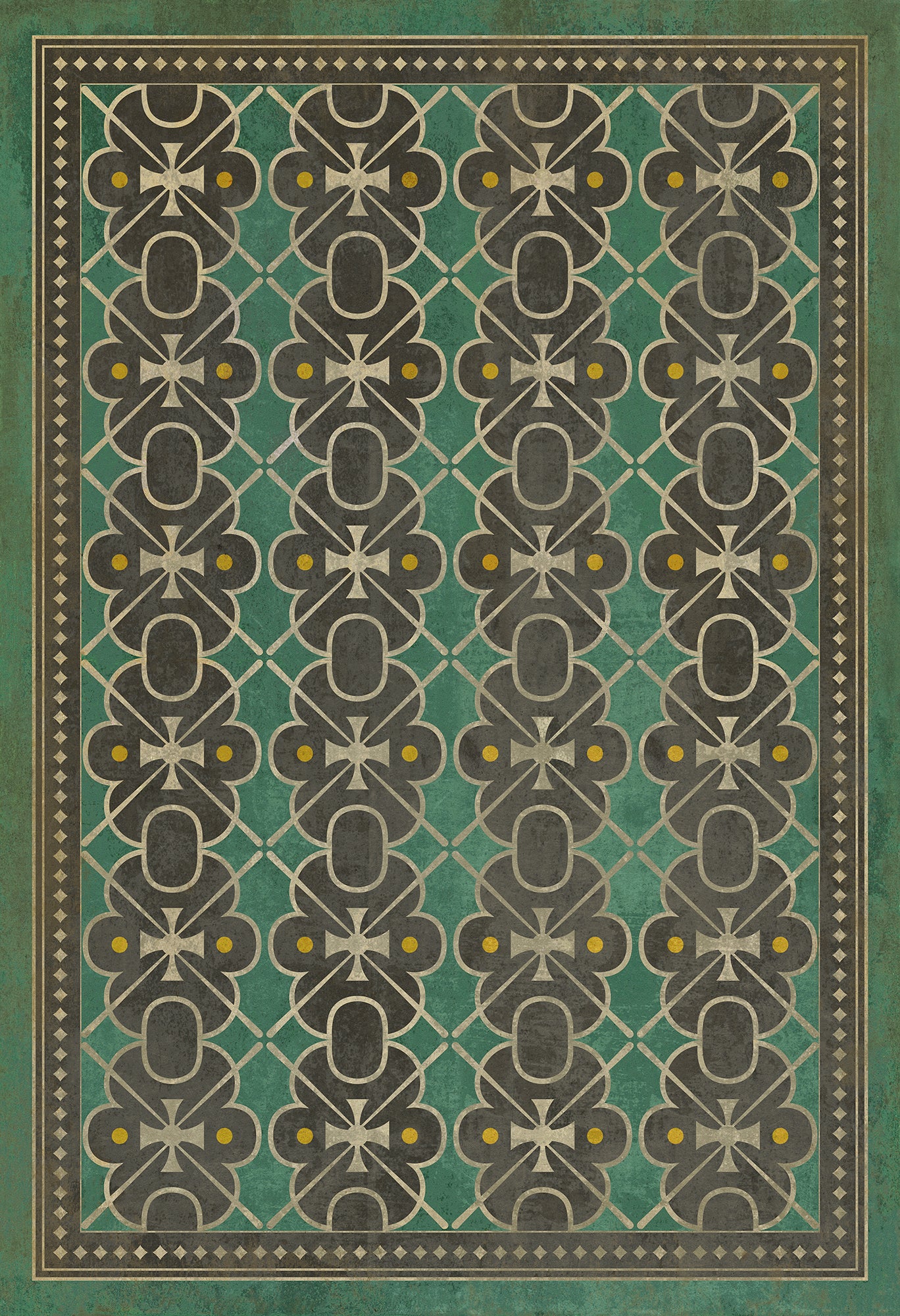 Vintage Vinyl Rug - Pattern 5 - Jeeves