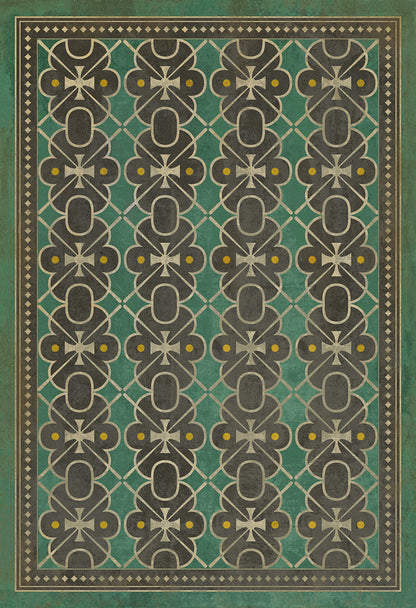 Vintage Vinyl Rug - Pattern 5 - Jeeves