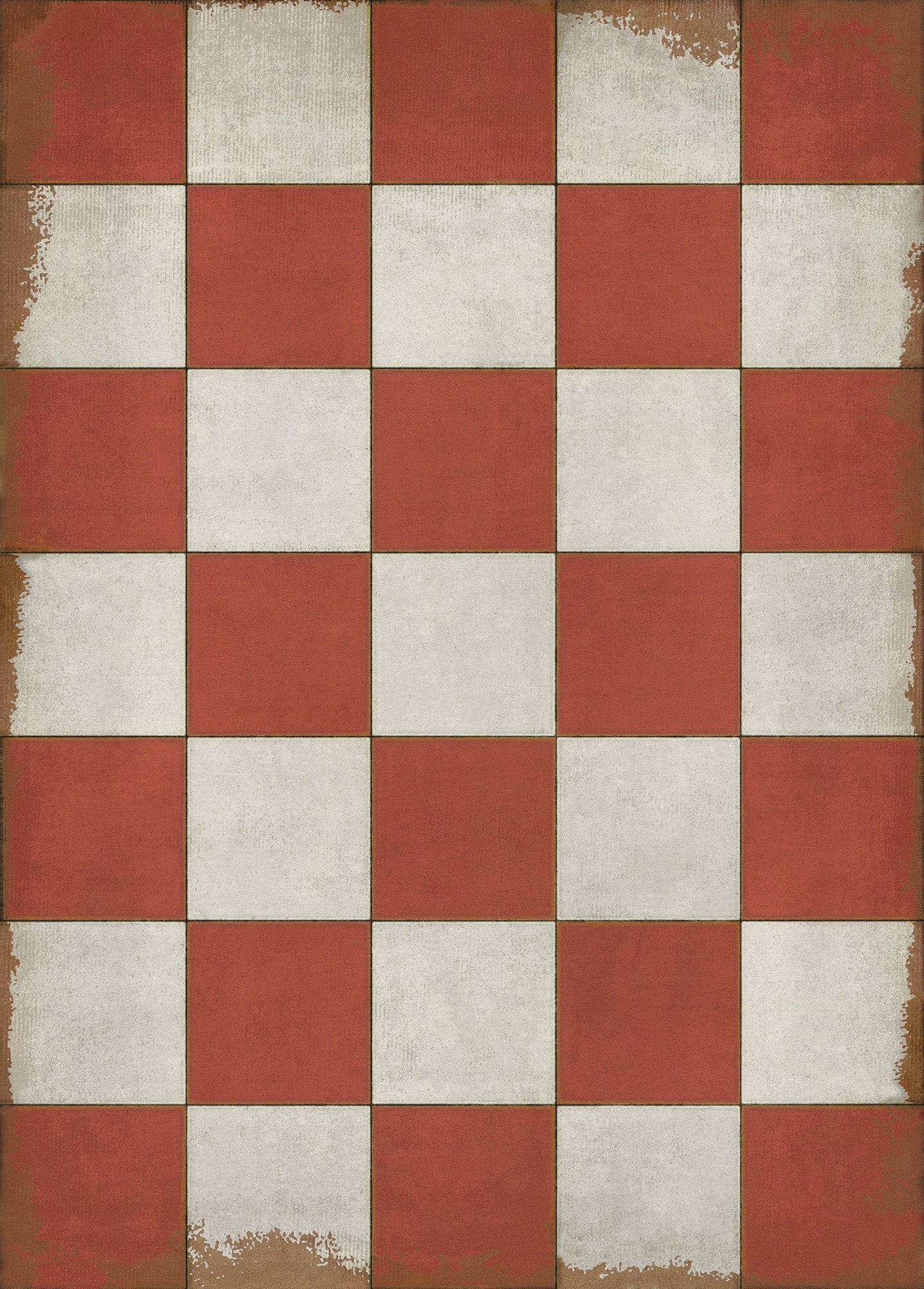 Vintage Vinyl Rug - Pattern 7 - Checked Out