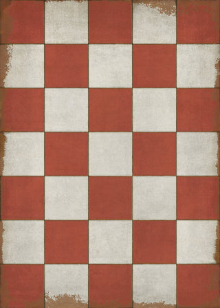 Vintage Vinyl Rug - Pattern 7 - Checked Out