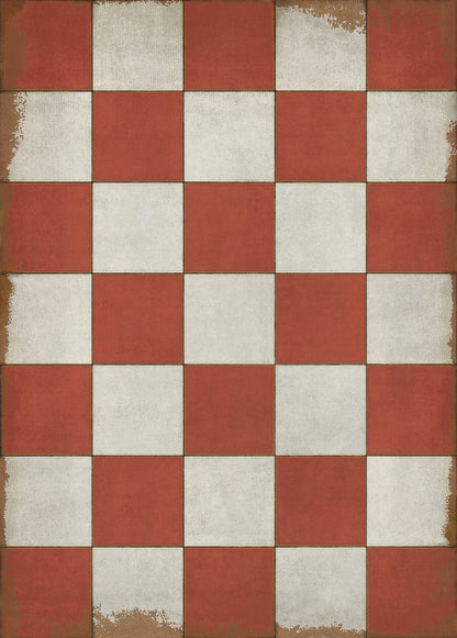 Vintage Vinyl Rug - Pattern 7 - Checked Out