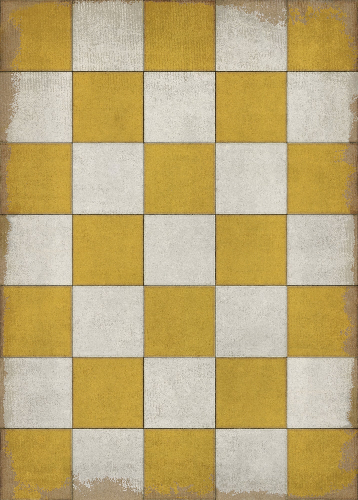 Vintage Vinyl Rug - Pattern 7 - Check Yourself