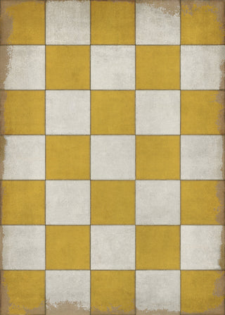 Vintage Vinyl Rug - Pattern 7 - Check Yourself
