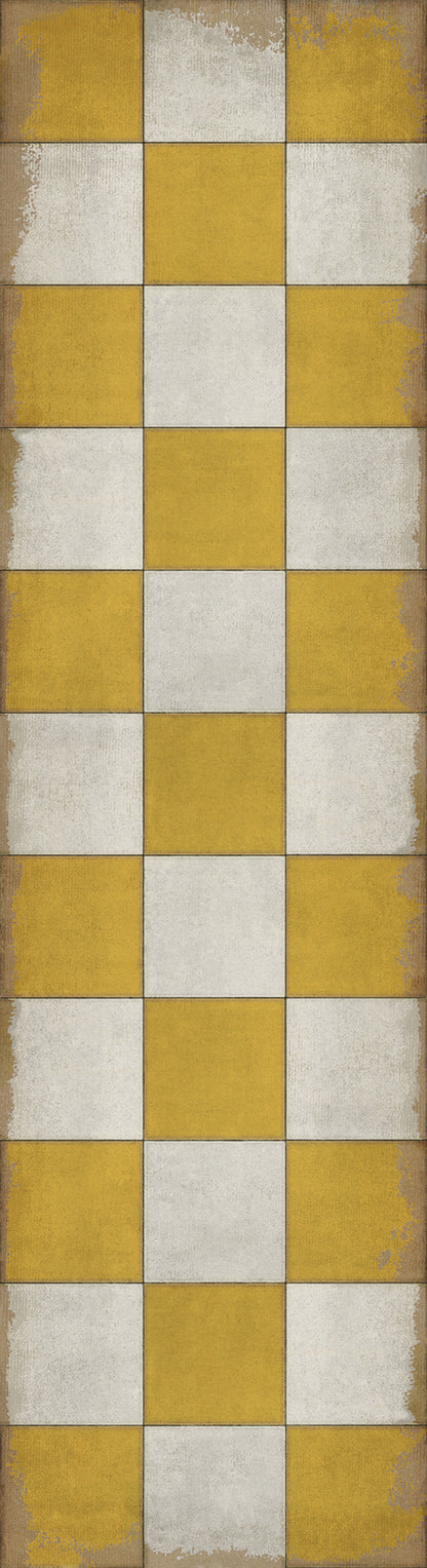 Vintage Vinyl Rug - Pattern 7 - Check Yourself