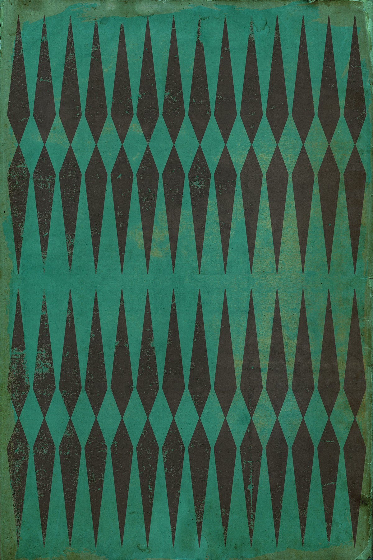 Vintage Vinyl Rug - Pattern 8 - Frankenstein