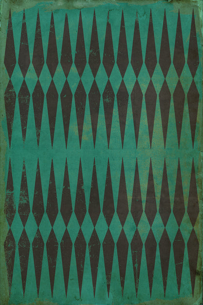 Vintage Vinyl Rug - Pattern 8 - Frankenstein