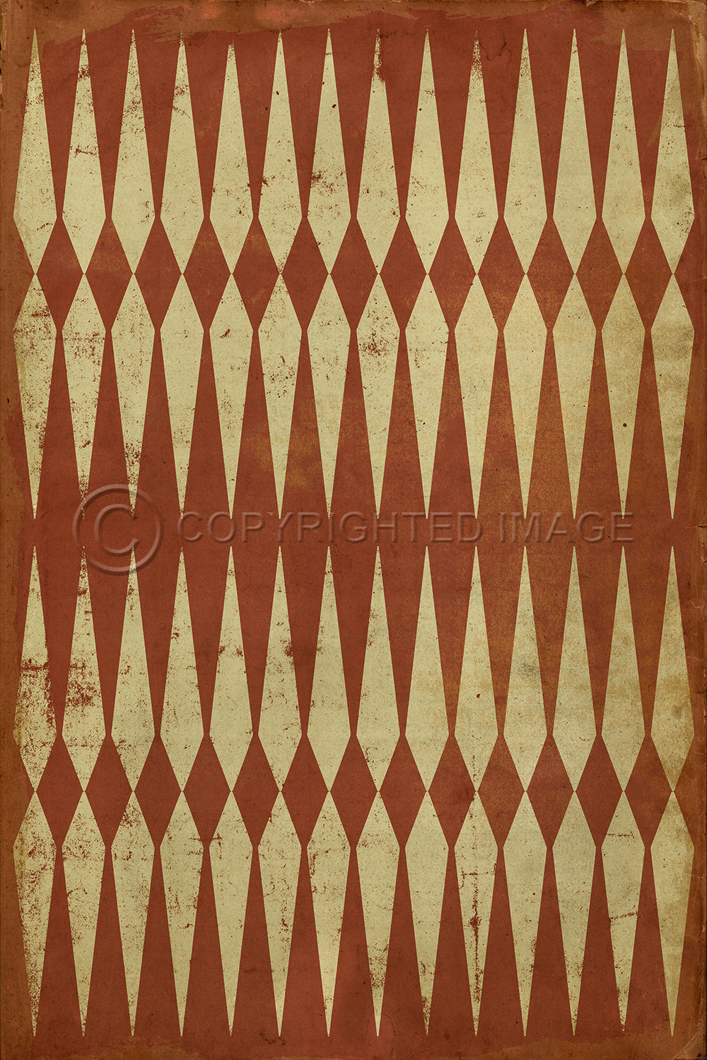 Vintage Vinyl Rug - Pattern 8 - Dante's Inferno