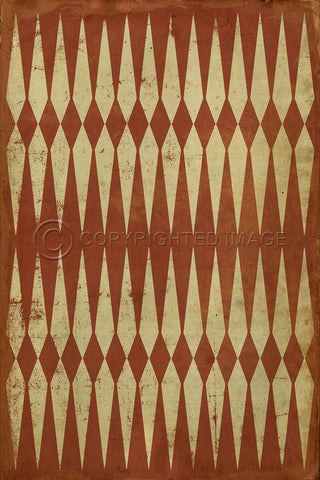 Vintage Vinyl Rug - Pattern 8 - Dante's Inferno