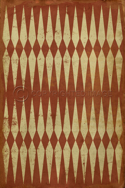 Vintage Vinyl Rug - Pattern 8 - Dante's Inferno