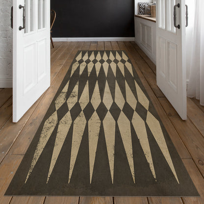 Vintage Vinyl Rug - Pattern 8 - Backgammon