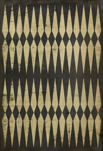 Vintage Vinyl Rug - Pattern 8 - Backgammon