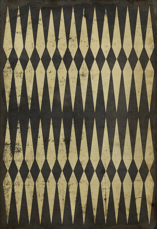 Vintage Vinyl Rug - Pattern 8 - Backgammon