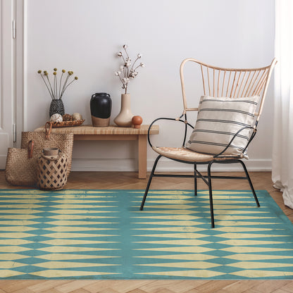 Vintage Vinyl Rug - Pattern 8 - Lady of the Lake