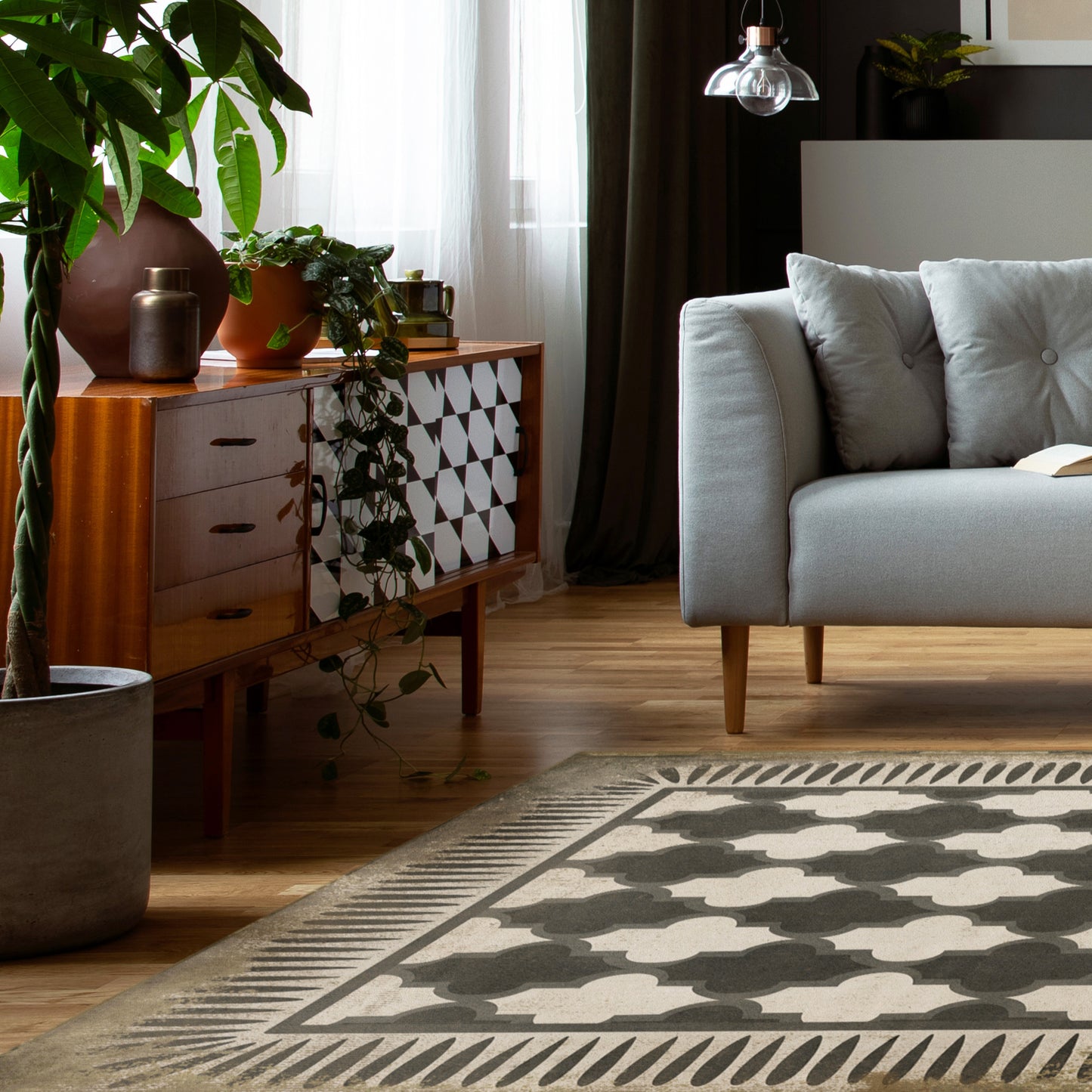 Vintage Vinyl Rug - Pattern 10 - Open Sesame