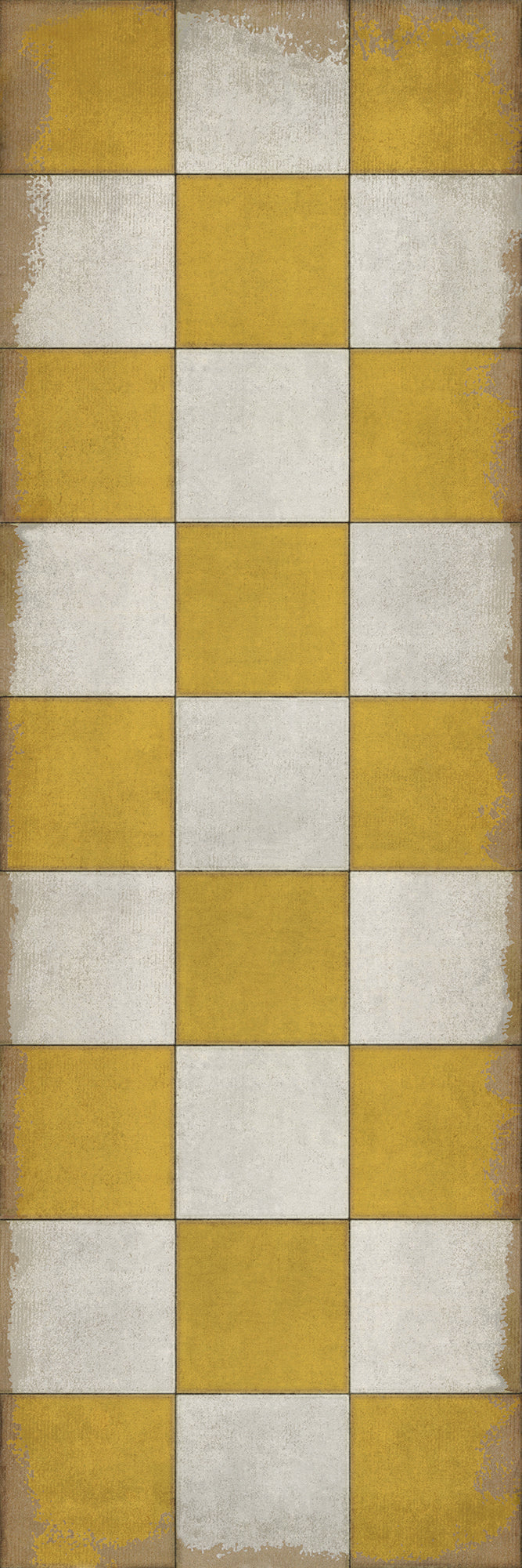 Vintage Vinyl Rug - Pattern 7 - Check Yourself