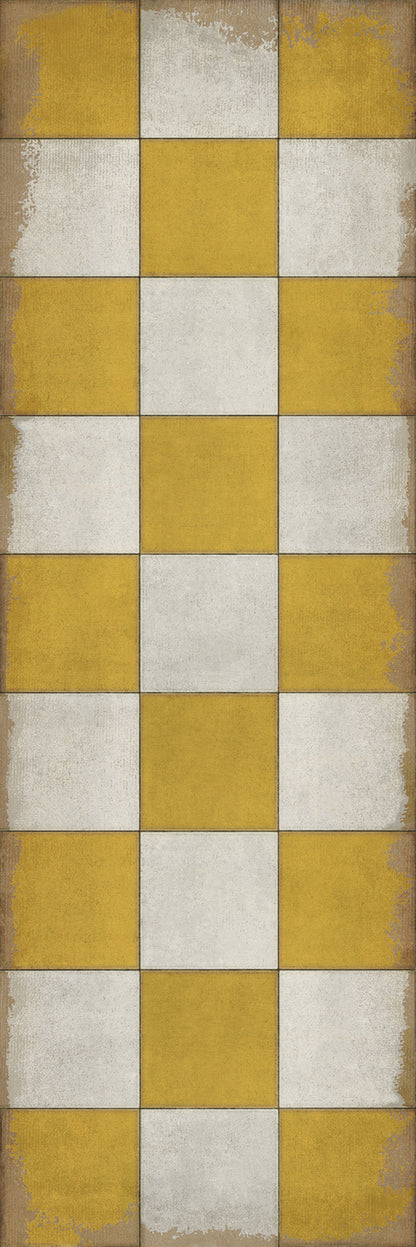 Vintage Vinyl Rug - Pattern 7 - Check Yourself