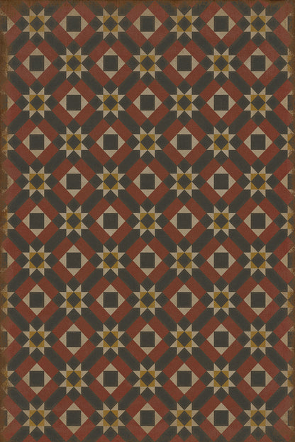 Vintage Vinyl Rug - Pattern 14 - Great Expectations