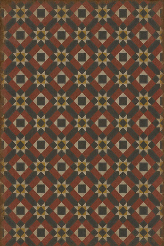 Vintage Vinyl Rug - Pattern 14 - Great Expectations