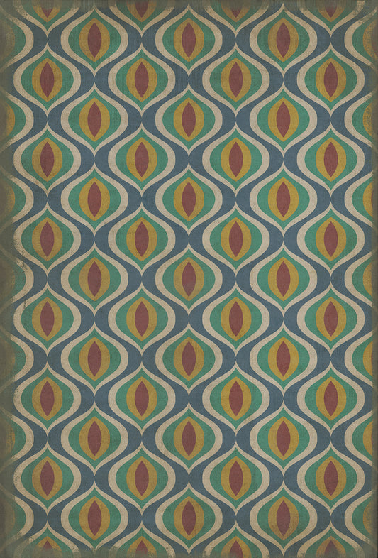 Vintage Vinyl Rug - Pattern 15 - Constantinople