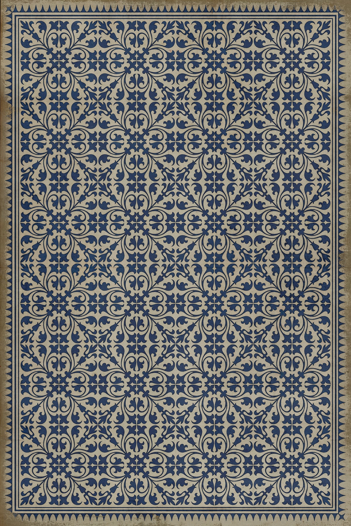 Vintage Vinyl Rug - Pattern 21 - Mad Hatter Tea Party