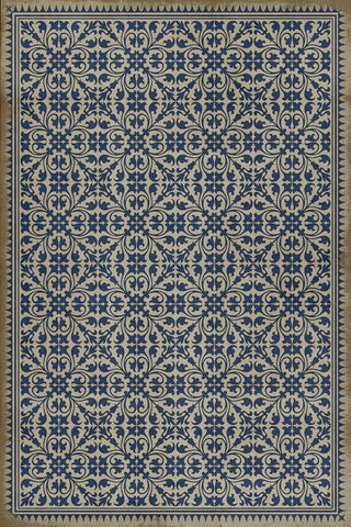 Vintage Vinyl Rug - Pattern 21 - Mad Hatter Tea Party