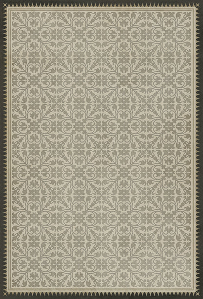 Vintage Vinyl Rug - Pattern 21 - the White Knight