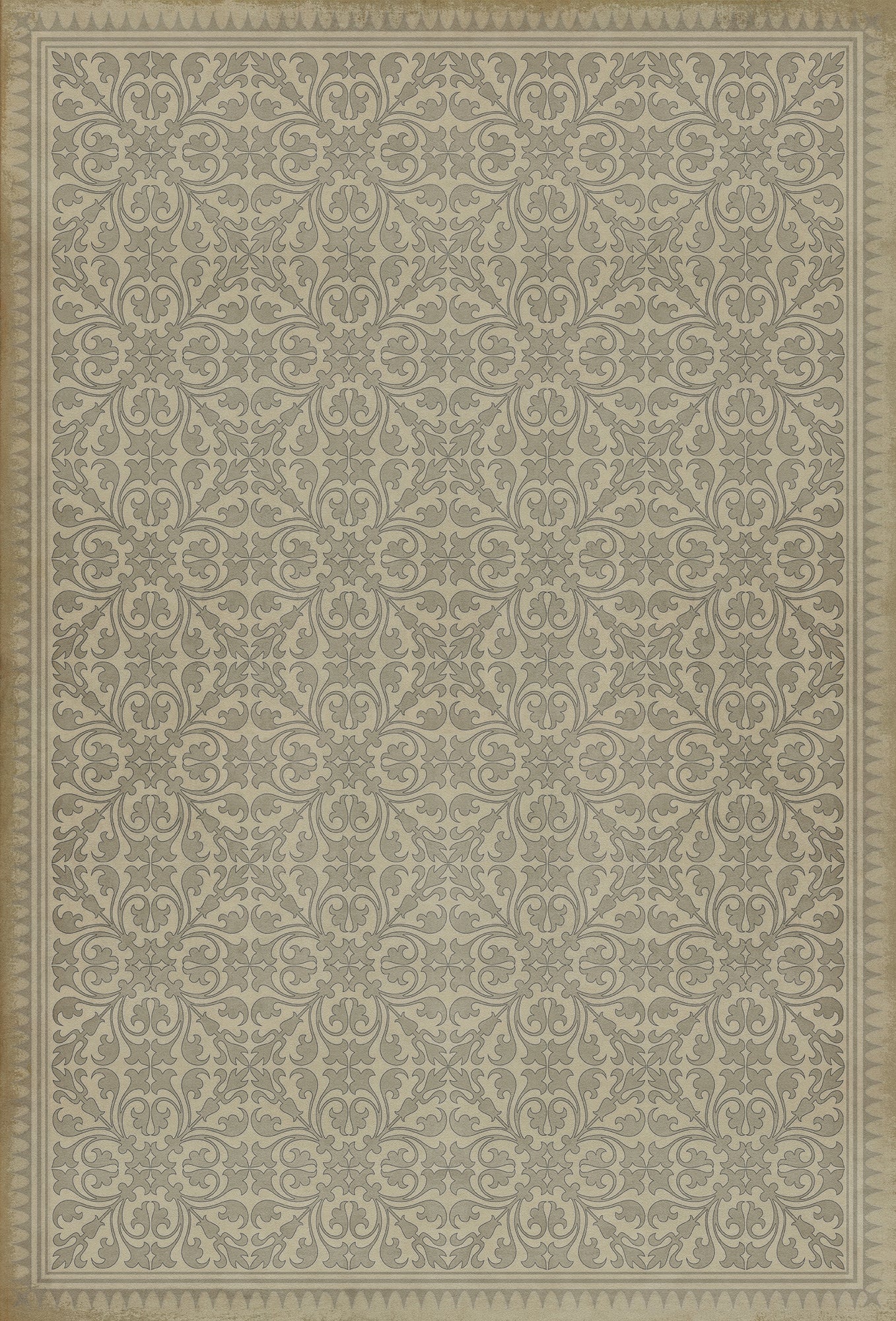 Vintage Vinyl Rug - Pattern 21 - the White Rabbit