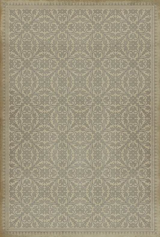 Vintage Vinyl Rug - Pattern 21 - the White Rabbit