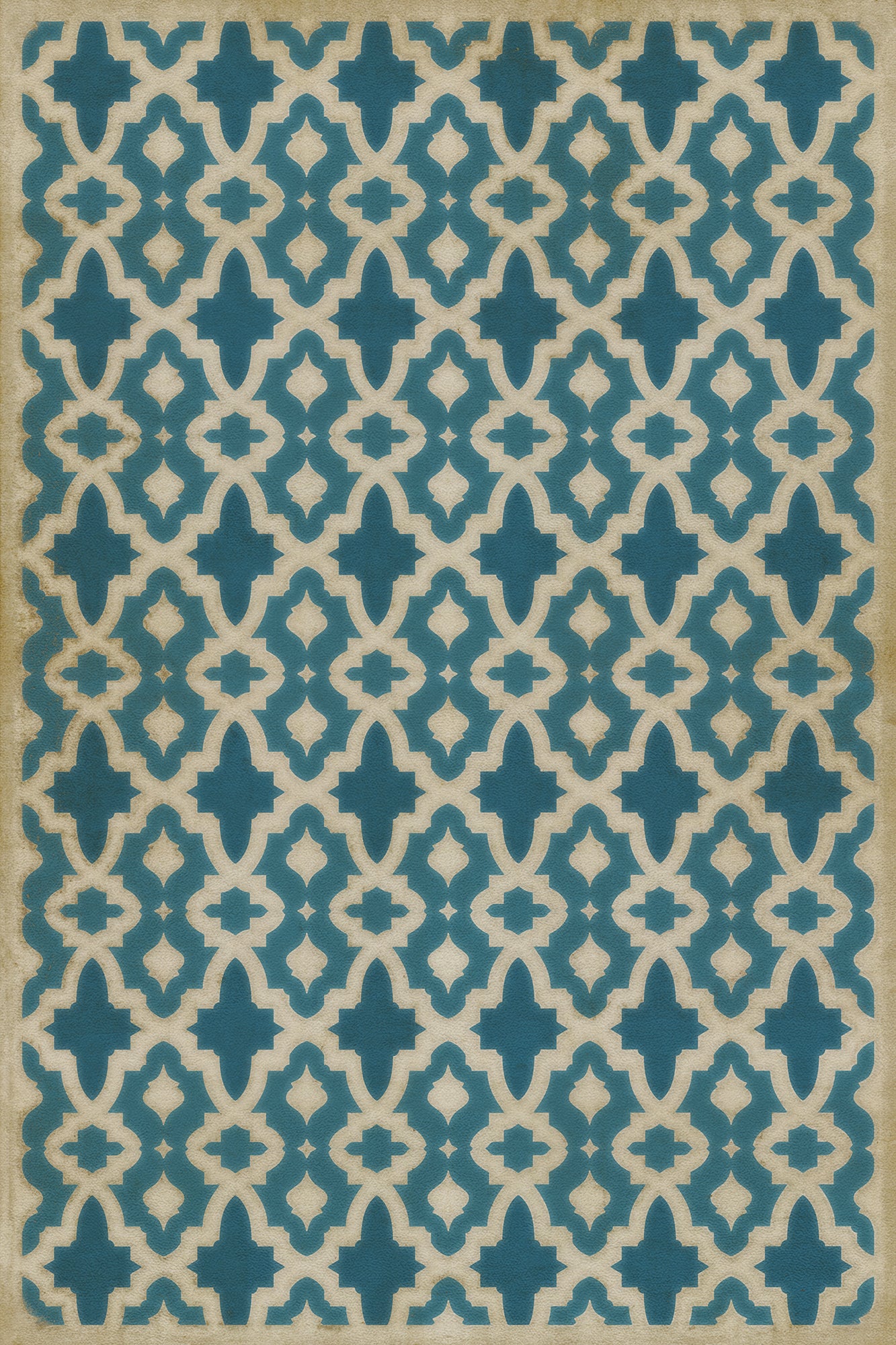 Vintage Vinyl Rug - Pattern 31 - the Blue Mosque