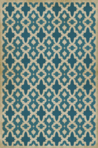Vintage Vinyl Rug - Pattern 31 - the Blue Mosque