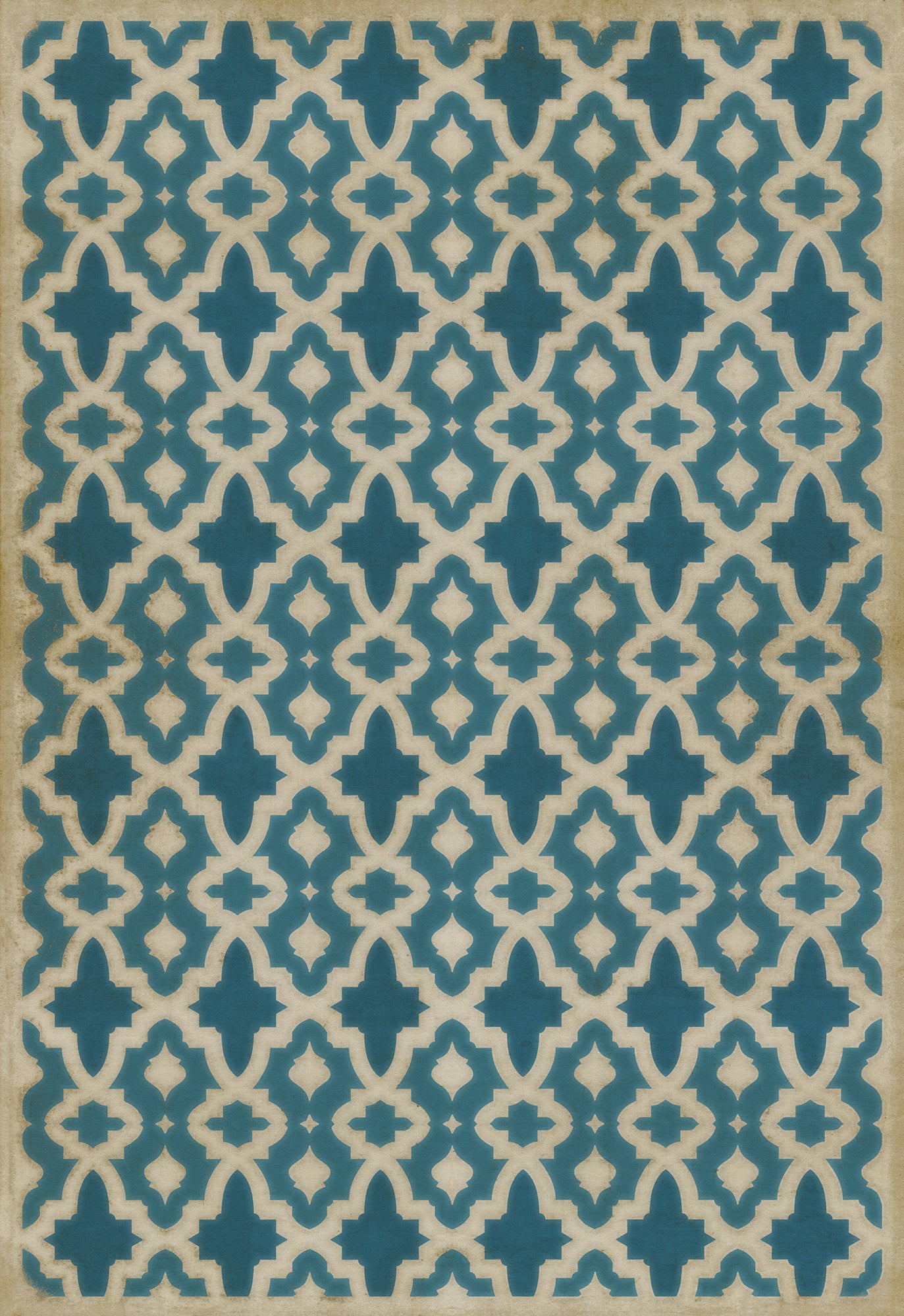 Vintage Vinyl Rug - Pattern 31 - the Blue Mosque