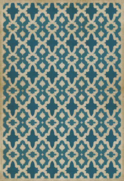 Vintage Vinyl Rug - Pattern 31 - the Blue Mosque